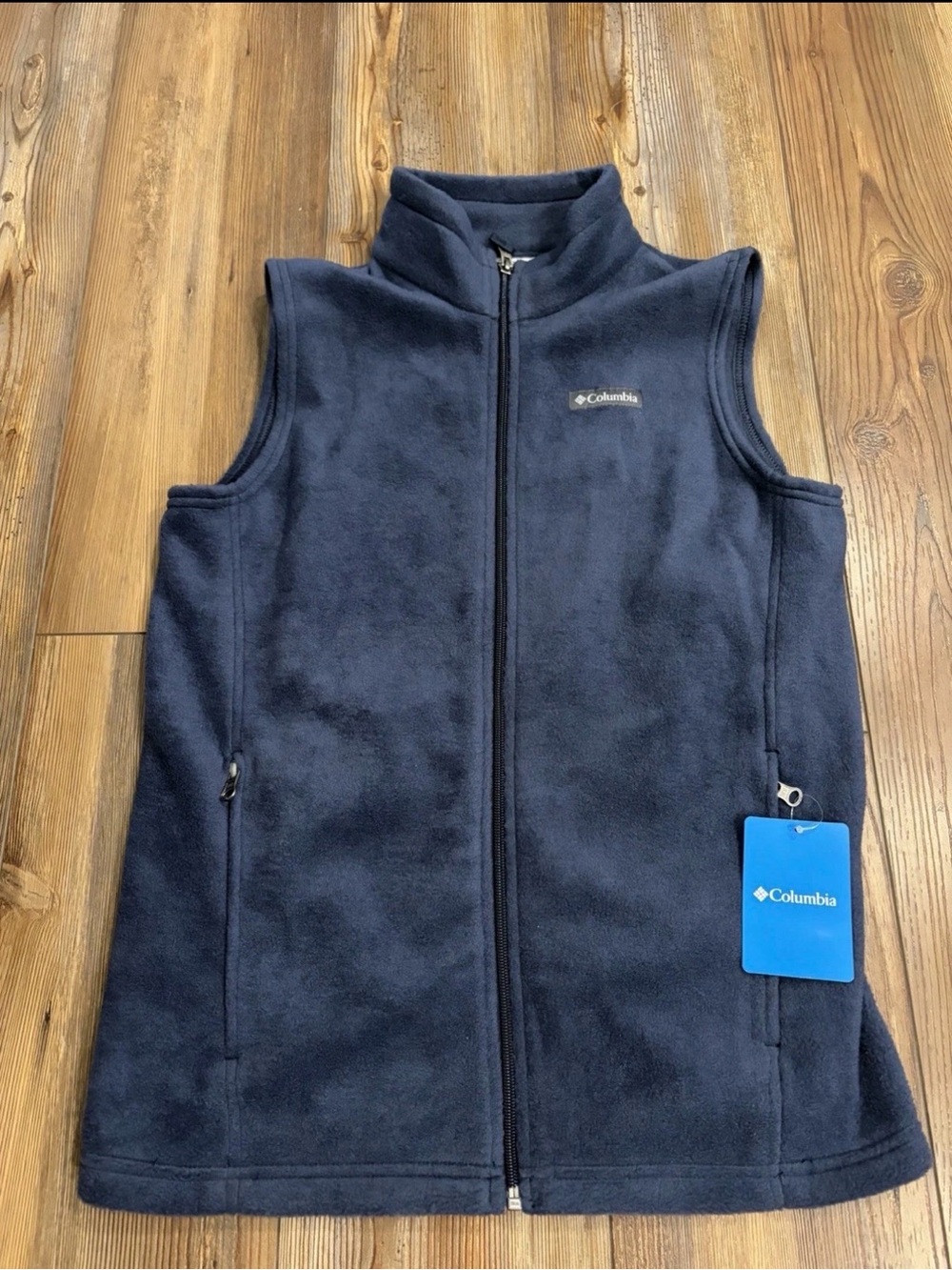 Columbia Youth Steens Mtn Fleece Vest Size YL Brand New With Tags Navy Blue
